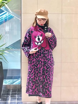 「パンクコーデ」｜「アイテム（ムートンコート）」を使った、NAGISAさん（レディース・160cm）の秋コーディネート