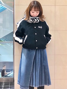 「パンクコーデ」｜「アイテム（スカート）」を使った、NAGISAさん（レディース・160cm）の秋コーディネート