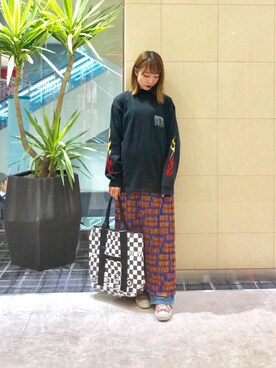 「パンクコーデ」｜「アイテム（スカート）」を使った、NAGISAさん（レディース・160cm）の秋コーディネート