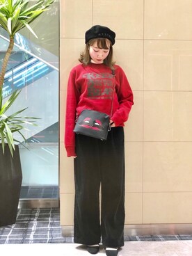 「パンクコーデ」｜「アイテム（帽子）」を使った、NAGISAさん（レディース・160cm）の秋コーディネート