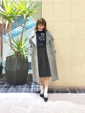 「ラフコーデ」｜「アイテム（ピーコート）」を使った、NAGISAさん（レディース・160cm）の秋コーディネート