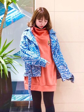 「パンクコーデ」｜「アイテム（ライダースジャケット）」を使った、NAGISAさん（レディース・160cm）の冬コーディネート