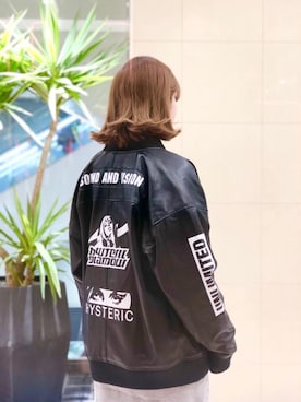 「パンクコーデ」｜「アイテム（ブルゾン）」を使った、NAGISAさん（レディース・160cm）の冬コーディネート