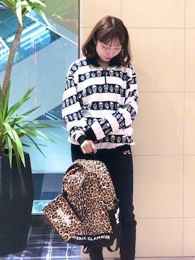 「パンクコーデ」｜「アイテム（バッグ）」を使った、NAGISAさん（レディース・160cm）の冬コーディネート