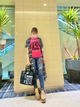 「ロックコーデ」｜「アイテム（ワンピース/ドレス）」を使った、NAGISAさん（レディース・160cm）の夏コーディネート
