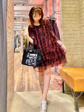 「70'sコーデ」｜「アイテム（ワンピース/ドレス）」を使った、NAGISAさん（レディース・160cm）の夏コーディネート