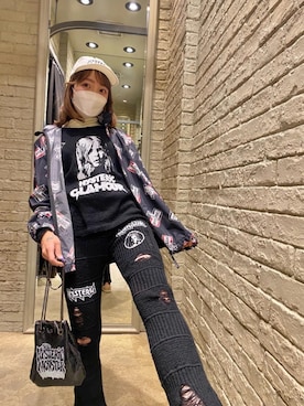 「グランジ」｜「アイテム（ブルゾン）」を使った、NAGISAさん（レディース・160cm）の冬コーディネート