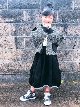 「garcon la raison（ギャルソン・ラ・レゾン）のアイテム」を使った、ゆんさん（キッズ・110cm）の秋コーディネート