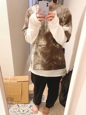 「MEDE19F（メデジュウキュウ）のアイテム（メイクアップ）」を使った、ぬ🥚さん（レディース・165cm）の春コーディネート