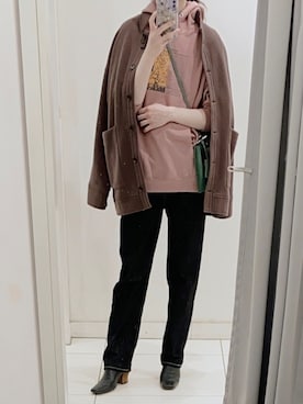 「TODAYFUL（トゥデイフル）のアイテム（カバーオール）」を使った、ぬ🥚さん（レディース・165cm）の秋コーディネート