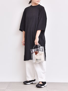「UNIQLO（ユニクロ）のアイテム（ワンピース/ドレス）」を使った、watanabe__さん（レディース・155cm）の夏コーディネート