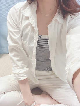 「PETIT BATEAU（プチバトー）のアイテム（キャミソール）」を使った、hinaさん（レディース・150cm）の春コーディネート