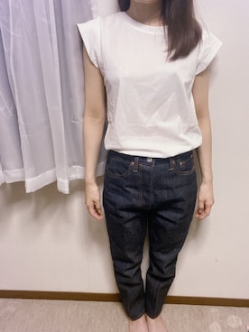 「THE SHINZONE（ザ　シンゾーン）のIVY JEANS（デニムパンツ）」を使った、hinaさん（レディース・150cm）の夏コーディネート