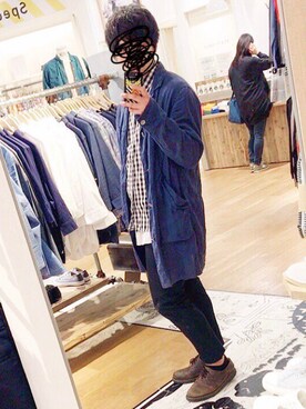 「JOURNAL STANDARD relume（ジャーナルスタンダード　レリューム）のアイテム（その他アウター）」を使った、まぼんさん（メンズ・171cm）の春コーディネート