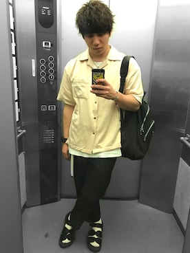 「kipling（キプリング）のアイテム」を使った、まぼんさん（メンズ・171cm）の夏コーディネート