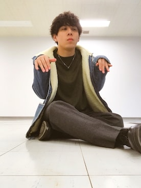 「Lee（リー）のアイテム（その他アウター）」を使った、まぼんさん（メンズ・171cm）の秋コーディネート