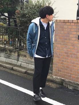 「Lee（リー）のアイテム（その他アウター）」を使った、まぼんさん（メンズ・171cm）の秋コーディネート