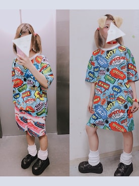 「ルーズソックス」｜はぴまるちゃんさん（レディース・154cm・10代）の夏コーディネート