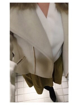 yukariさんの「【街ピク着用アイテム ROPE' PICNIC×MERY】ピーチタフタギャザーフレアースカート」を使ったコーディネート