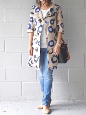 「KENZO（ケンゾー）のアイテム（トレンチコート）」を使った、BROOKLYNさん（レディース・153cm）の秋コーディネート