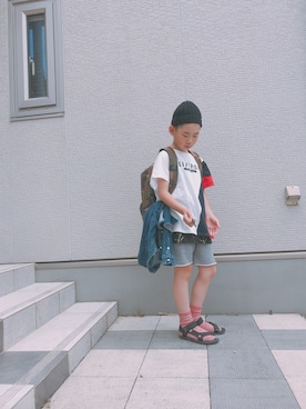 「Herschel Supply（ハーシェルサプライ）のアイテム」を使った、Rさん（キッズ・130cm）の春コーディネート