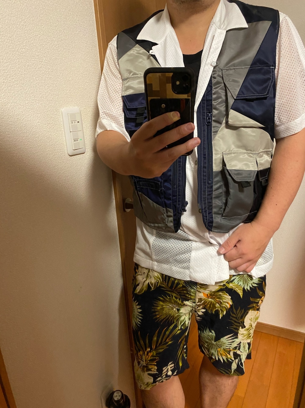 ジャケット・アウター ANREALAGE panel patchwork nylon vest ANREALAGE panel patchwork nylon vest