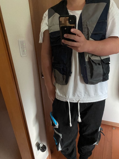 ANREALAGE（アンリアレイジ）の「panel patchwork nylon vest（ベスト