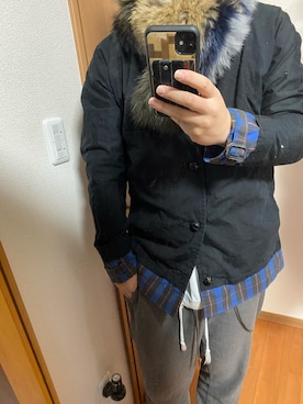 「BRAITONE（ブライトン）のアイテム（その他アウター）」を使った、flocon de neige(ZOZOブランド化2021プロフ応援お願いします）さん（メンズ・177cm）の冬コーディネート