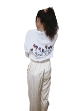 「ciaterのアイテム（Tシャツ/カットソー、ホワイト系）」を使った、𝒶𝓂𝒾さん（レディース）の春コーディネート