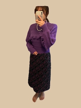 「HARDY NOIR（アルディーノアール）のアイテム」を使った、𝒶𝓂𝒾さん（レディース・165cm）の春コーディネート