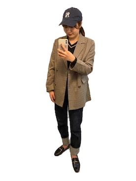 「pink adobe（ピンクアドベ）のアイテム」を使った、𝒶𝓂𝒾さん（レディース・165cm）の春コーディネート