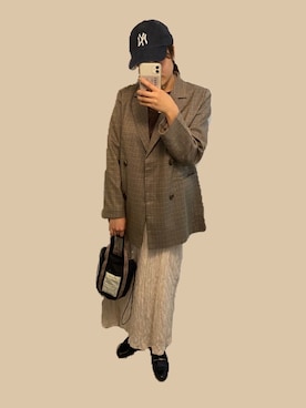 「pink adobe（ピンクアドベ）のアイテム」を使った、𝒶𝓂𝒾さん（レディース・165cm）の春コーディネート