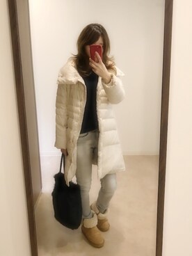 「Desigual（デシグアル）のアイテム（デニムパンツ）」を使った、山田さん（レディース・155cm）の秋コーディネート