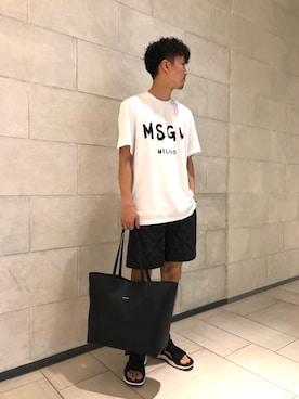「MSGM（エムエスジーエム）のアイテム」を使った、tさん（メンズ・176cm）の夏コーディネート