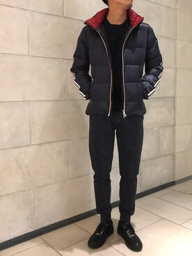 「LOVELESS（ラブレス）のアイテム（ダウンジャケット/コート）」を使った、tさん（メンズ・176cm）の秋コーディネート