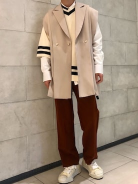 「Education from Youngmachines（エデュケーションフロムヤングマシーン）のアイテム」を使った、tさん（メンズ・176cm）の春コーディネート
