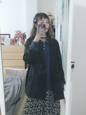 「MONKI（モンキ）のアイテム（テーラードジャケット）」を使った、ya_tigさん（レディース・158cm）の春コーディネート