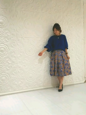 「Te chichi CLASSIC（テチチクラシック）のアイテム（ニット/セーター）」を使った、Rieさん（レディース・150cm）の秋コーディネート