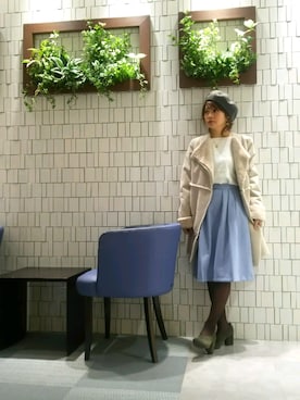 「Te chichi（テチチ）のアイテム（ムートンコート）」を使った、Rieさん（レディース・150cm）の秋コーディネート