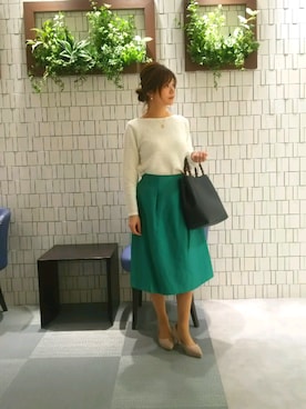 「Te chichi CLASSIC（テチチクラシック）のアイテム（ニット/セーター）」を使った、Rieさん（レディース・150cm）の冬コーディネート