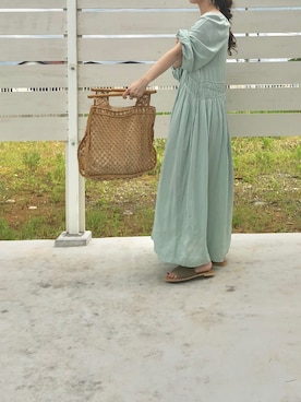 「アイテム（バングル/リストバンド）」を使った、noooさん（レディース・155cm）の夏コーディネート