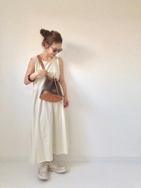 「A part by（アパートバイ）のクリアバンクル 798529（バングル/リストバンド）」を使った、noooさん（レディース・155cm）の夏コーディネート