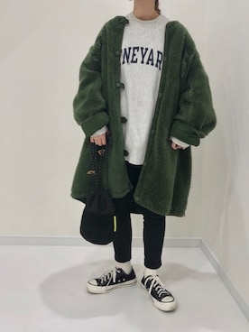 「the case（ザケース）のアイテム」を使った、noooさん（レディース・155cm）の冬コーディネート