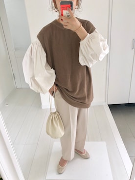 「CLANE（クラネ）のアイテム（トップス）」を使った、noooさん（レディース・155cm）の秋コーディネート