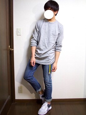 「adidas（アディダス）の＜adidas＞ ∴ EQT SUPPORT ADV/スニーカー ◆（スニーカー）」を使った、taiga【YouTube投稿中‼️】さん（メンズ・168cm）の春コーディネート