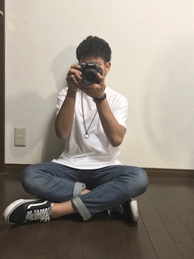 taiga【youtube投稿中‼️】さんの「Hanes×SHIPS AUTHENTIC PRODUCTS: Tシャツ Japan Fit（2枚組）」を使ったコーディネート