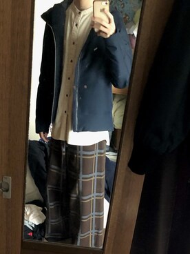 「STUDIOUS（ステュディオス）のアイテム（ダウンジャケット/コート）」を使った、jazさん（メンズ・171cm）の冬コーディネート