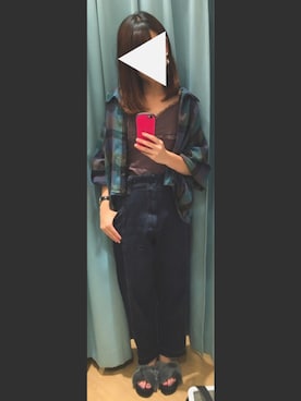 「アイテム（イヤリング）」を使った、yu＊さん（レディース・169cm・20代）の秋コーディネート