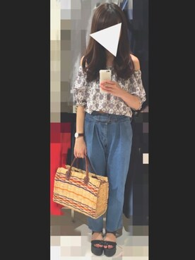 「Daniel Wellington（ダニエルウェリントン）の【Daniel Wellington】レザーバンド３６ＭＭ（アナログ腕時計）」を使った、yu＊さん（レディース・169cm）の夏コーディネート