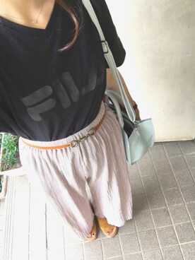 「Daniel Wellington（ダニエルウェリントン）の【Daniel Wellington】レザーバンド３６ＭＭ（アナログ腕時計）」を使った、yu＊さん（レディース・169cm）の夏コーディネート